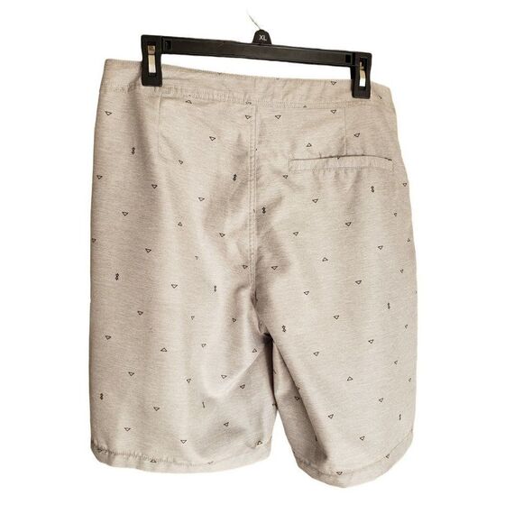 Men's Hybrid Swim Trunks L 34" Beach Shorts Grey Black Quick-Dry Resortwear - Picture 6 of 8